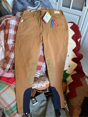 The Tailored Sportsman Brown Tan Equestrian Breeches 30S Trophy Hunter